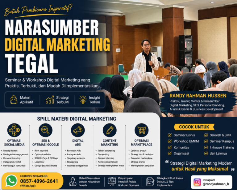 Narasumber Digital Marketing Tegal