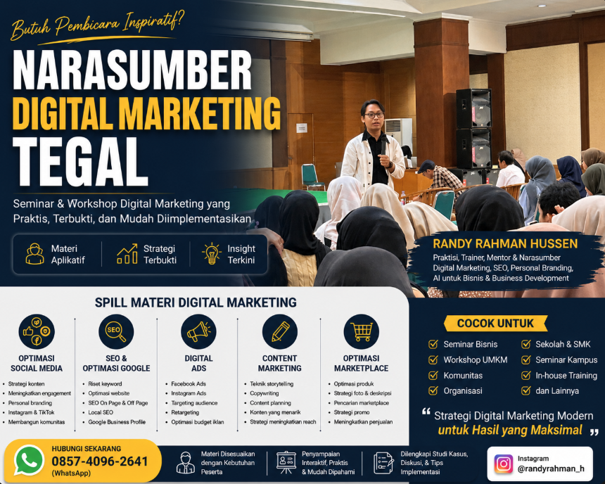 Narasumber Digital Marketing Tegal